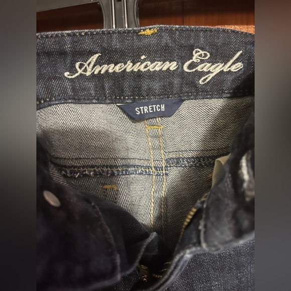 American Eagle Stretch Straight Leg Jeans Sz 8 Long Like New - Picture 4 of 5